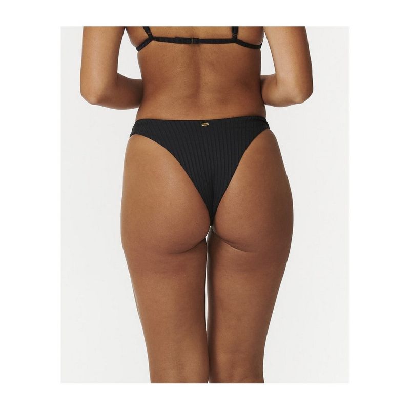 RIP CURL Premium Surf Hi Leg Skimpy Swim Briefs Black
