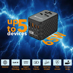 GAN III UNI.TR.CHARG UTA-05 65W/2XUSB-C QC 4+ /2 XUSB-A Kable i adaptery/Adaptery, przejściówki Your Sports Performance