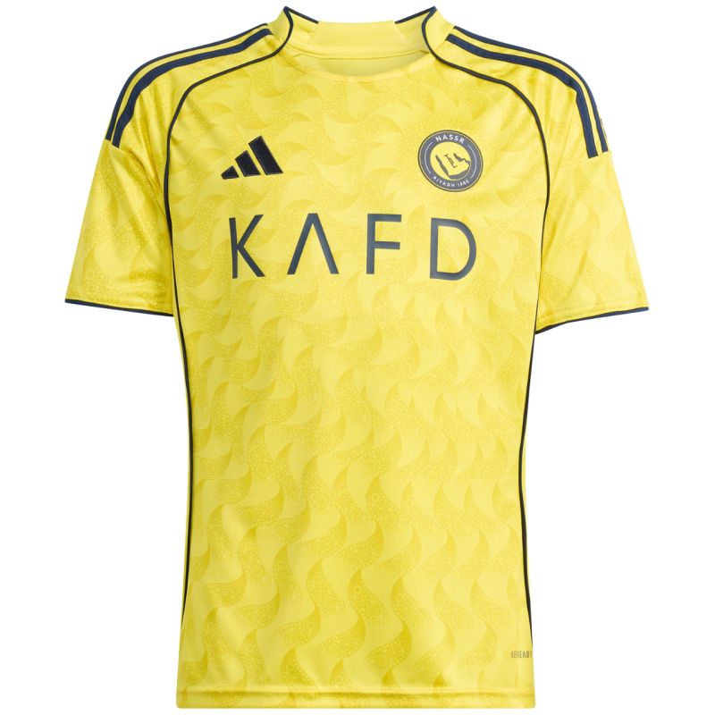 adidas Al Nassr FC 2025/2026 Home Jersey for Kids, Yellow JN7981