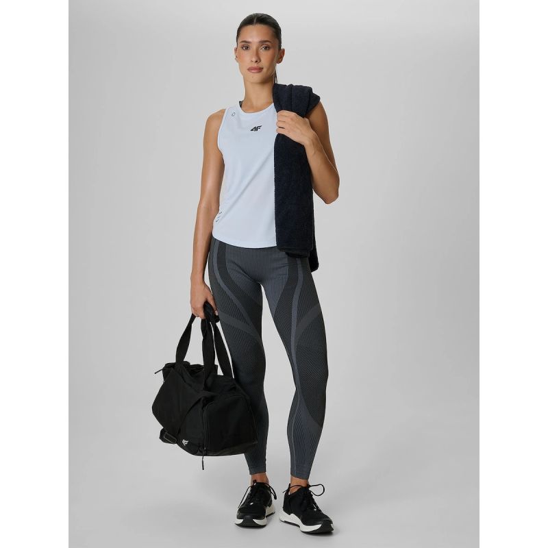 Women's quick-drying regular training top 4F 4FRAW26TFSLF1269-34S