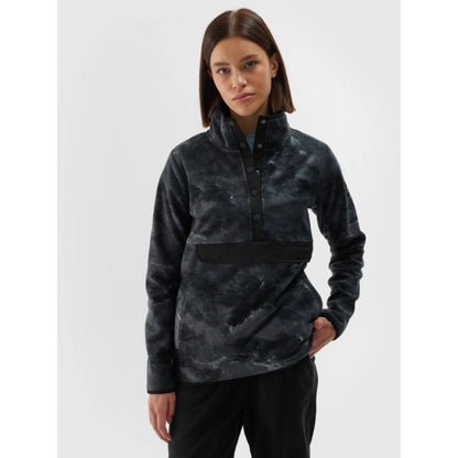 Women's oversize stand-up collar fleece 4F 4FWAW24TFLEF298-90A 4f