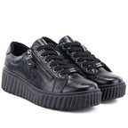 Women's patent leather platform shoes, black, Vinceza 133134