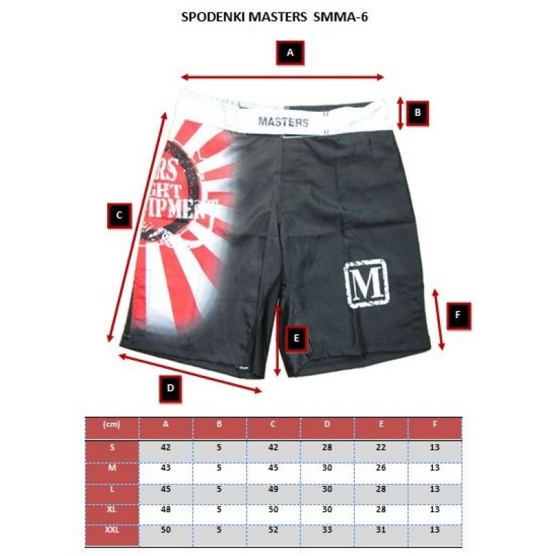 MMA MASTERS Shorts - SMMA-6 In preparation Your Sports Performance