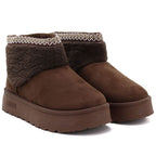 Big Star brown waterproof platform snow boots UU274171
