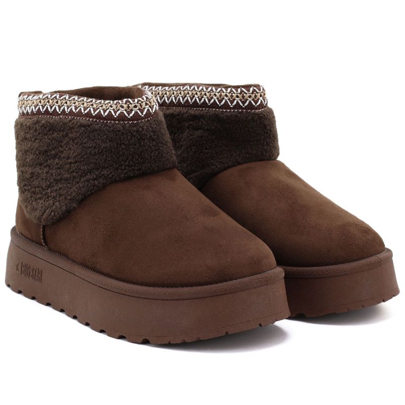 Big Star brown waterproof platform snow boots UU274171
