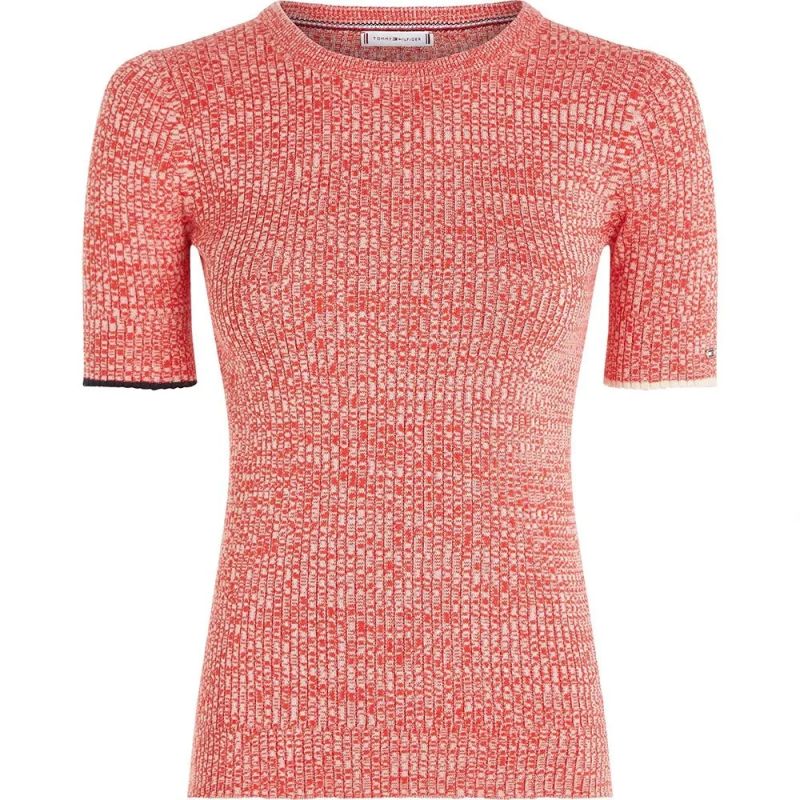TOMMY HILFIGER WOMEN'S SHORT-SLEEVE SWEATER To be categorized Your Sports Performance