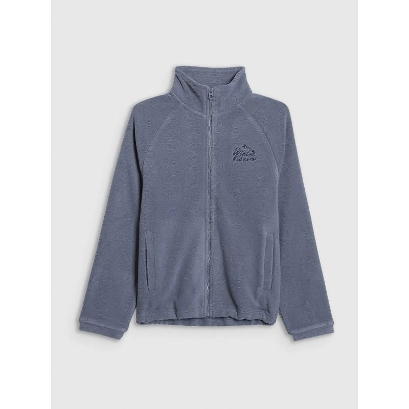 Regular fleece with stand-up collar for boys 4F 4FJRAW25TFLEM490-32S *Kategoria tymczasowa Your Sports Performance