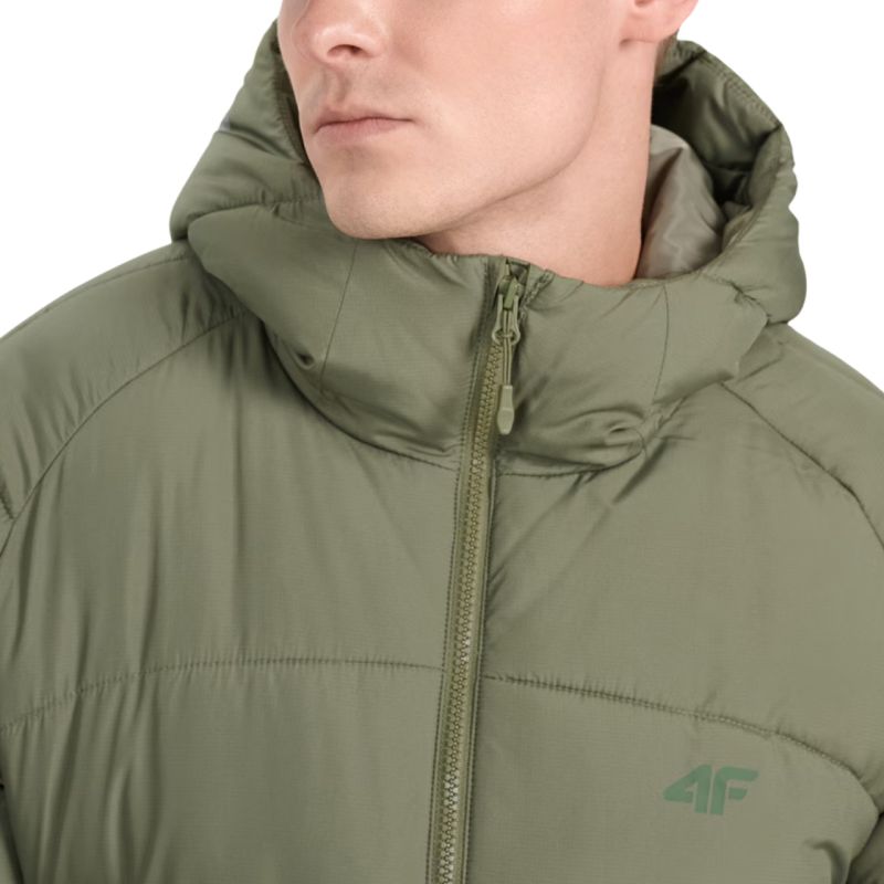 Men's down jacket 4F M0708 khaki 4FRAW25TDJAM0708 43S In preparation Your Sports Performance