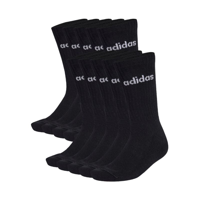 Adidas Cushioned Linear Crew Socks 10 Pairs Black KF9092