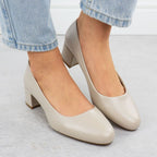 Beige Sergio Leone PB291 block heel pumps To be categorized Your Sports Performance