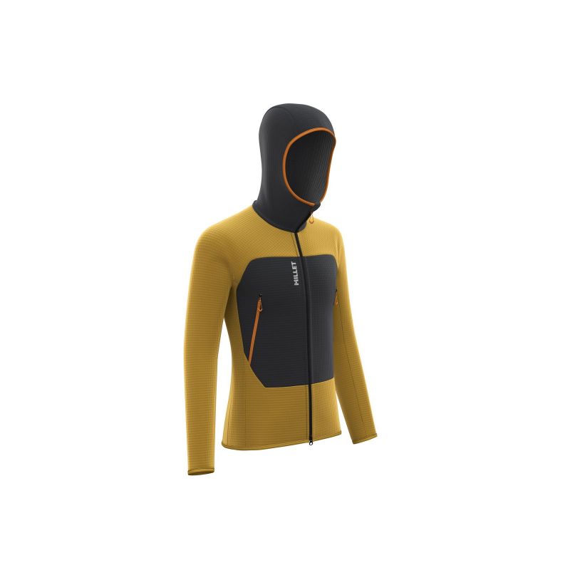 MILLET M Fusion Grid Hoodie Jacket Yellow Import z PMSport Your Sports Performance