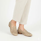Women's leather openwork shoes, beige, Jezzi OL50-1 To be categorized Your Sports Performance
