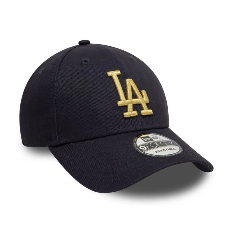 New Era 9FORTY MLB LA Los Angeles Dodgers Metallic Navy Strapback Cap - 60595193 Odzież/Czapki/Czapki z daszkiem Your Sports Performance