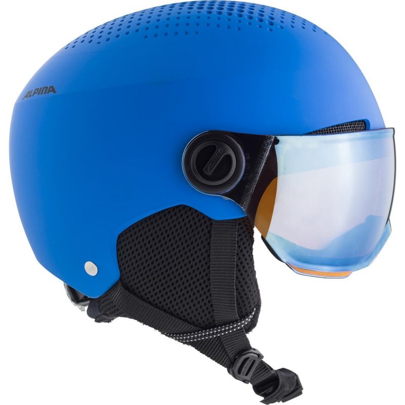 ALPINA ZUPO VISOR Q-LITE BLUE 51-55 ski helmet Narciarstwo/Kaski Your Sports Performance