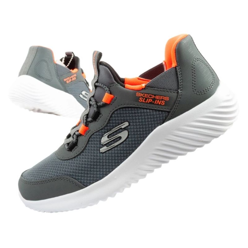 Skechers Bounder Slip-ins Junior Children's Sports Shoes Gray Skechers