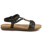 Women's slip-on sandals black Artiker 58C0629 Artiker