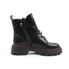 Lee Cooper boots, women's boots, leather boots, black, red, warm Lee Cooper