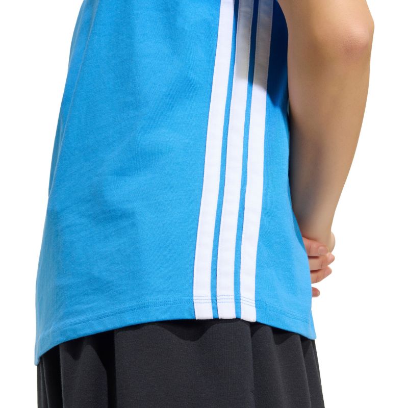 adidas Essentials 3-Stripes Cotton Women's T-Shirt Light Blue KC5197