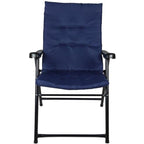 FOLDING GARDEN CHAIR 59X66X45/90CM WITH NAVY BLUE CUSHION Home and Garden/Garden Your Sports Performance
