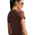 Nike Sportswear Chill Knit Women's T-Shirt Light Brown FV5508 259