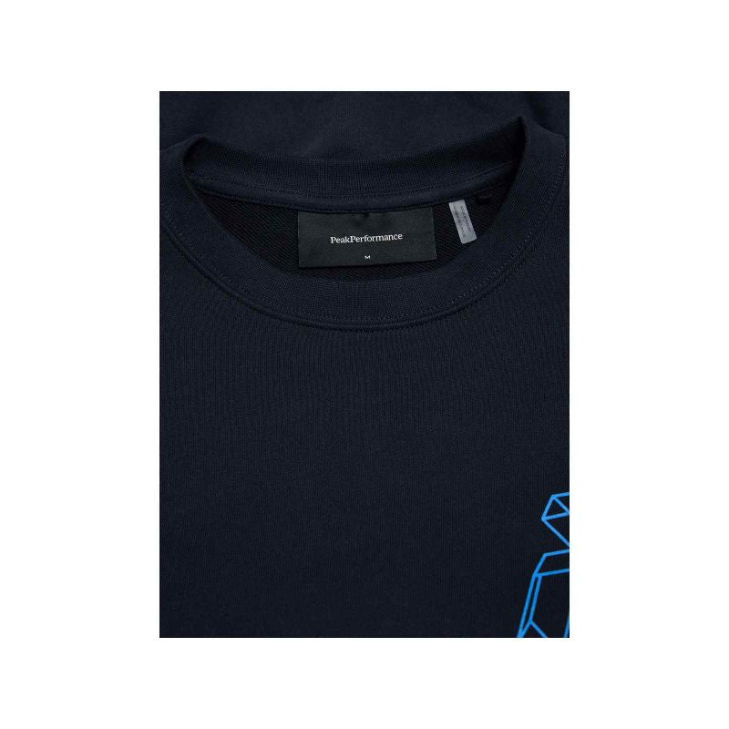 Men's PEAK PERFORMANCE M Terry Graphic Crew sweatshirt, black