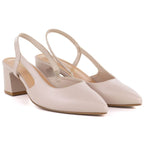 Beige Sergio Leone SK472 block heel pumps LEONE