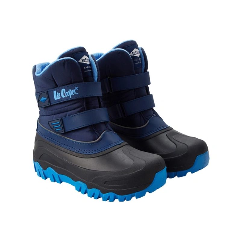 Lee Cooper Kids’ Winter Boots, Navy Snow Boots, Warm-Lined, with Velcro Fastening