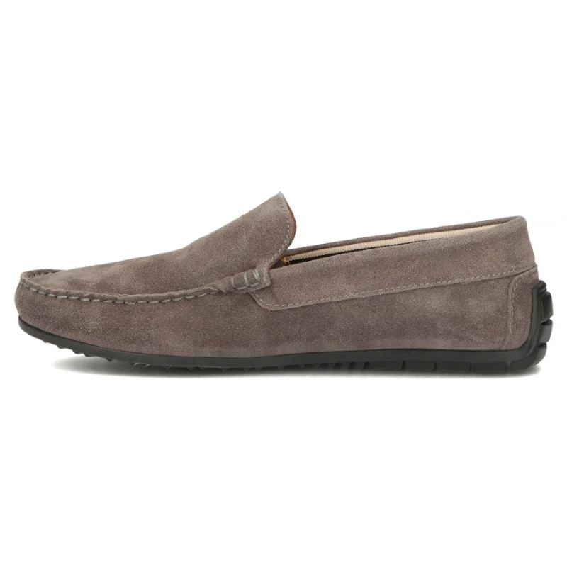 Men's leather moccasin shoes in taupe suedeFilippo MP923 Filippo