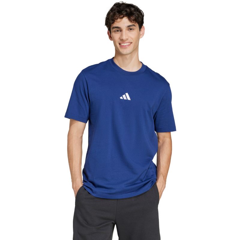 Men's adidas Essentials Small Logo Single Jersey T-shirt blue JF1093 In preparation Adidas