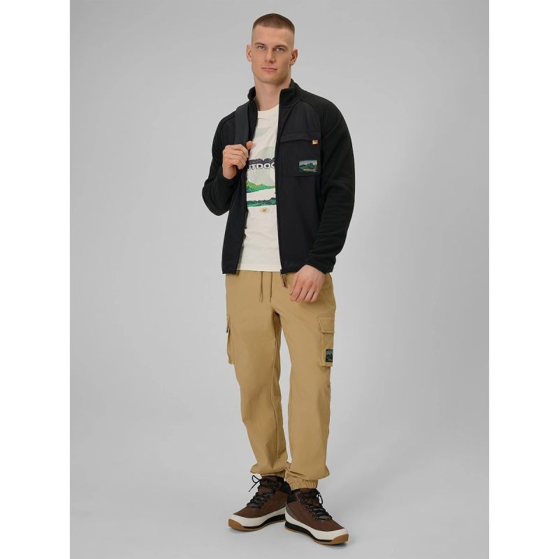 Regular men's fleece with stand-up collar 4F 4FRAW25TFLEM446-20S