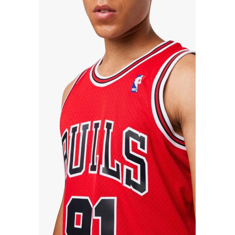 Mitchell &amp; Ness Chicago Bulls NBA Dennis Rodman T-shirt M SMJYGS18154-CBUSCAR97DRD Clothing/Basketball/Jordan Your Sports Performance