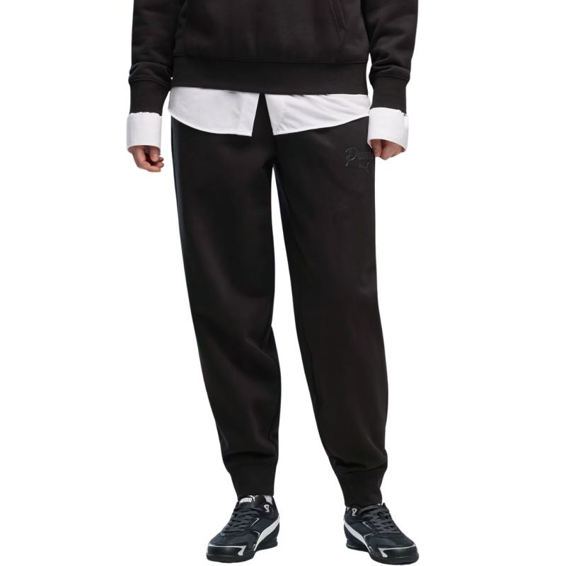 Women's Puma ESS Script Comfort Black Trousers 694067 01
