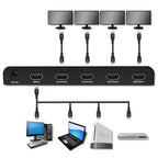 QOLTEC SPLITTER 4XHDMI 4KX2K | 3.4GB/S Kable i adaptery/Adaptery, przejściówki Your Sports Performance