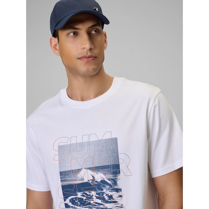 Men's regular printed T-shirt 4F 4FWSS26TTSHM2783-10S 4f
