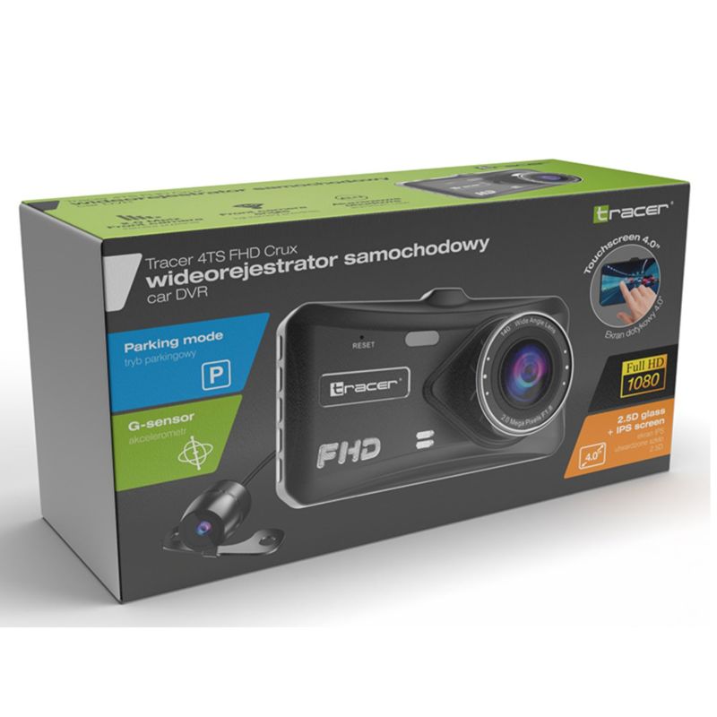 TRACER CAR CAMERA 4TS FHD CRUX TRAKAM46876 Elektronika i akcesoria/Rejestratory jazdy Your Sports Performance