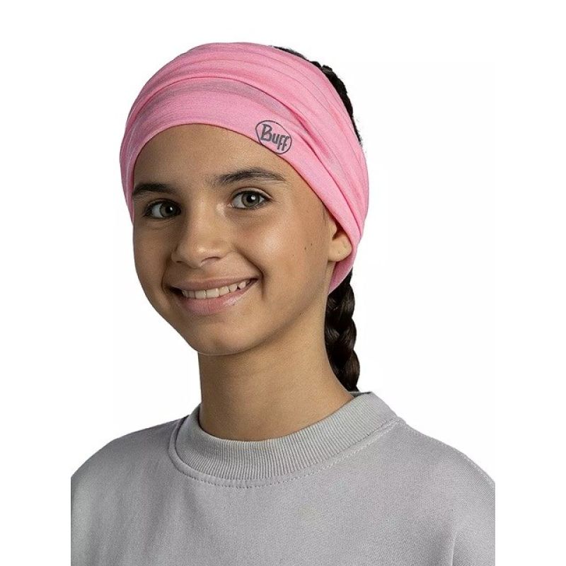 Children's bandana BUFF MERINO LIGHTWEIGHT SOLID ROSE PINK Odzież militarna/Chusty, arafatki, kominy Your Sports Performance