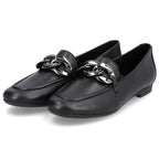 Comfortable leather shoes with a chain Remonte W RKR645, black Footwear/Lifestyle/Rieker Your Sports Performance