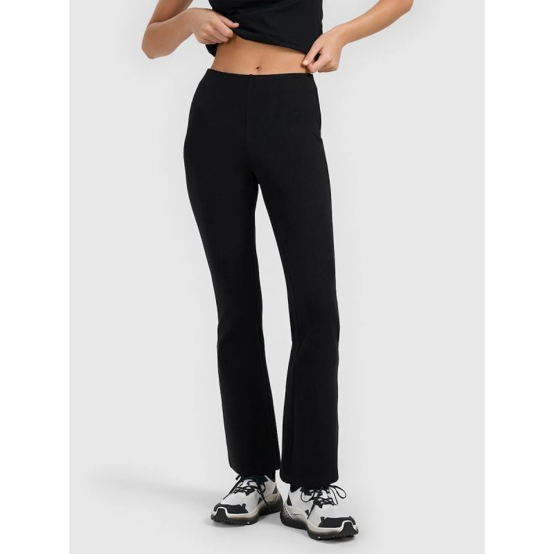 Women's knit leggings with flared legs 4F 4FRAW25TTIGF320-20S