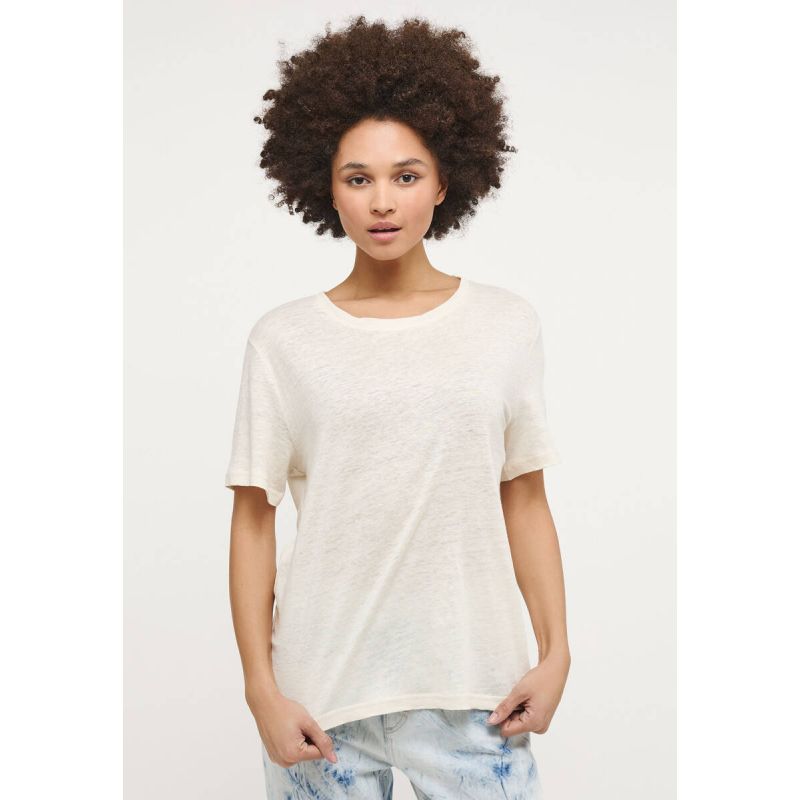 Mustang Alina C Linen T-shirt W 1013788 2045 Clothing/Lifestyle/T-shirts/Mustang Your Sports Performance