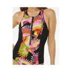 Women's RIP CURL Mirage Zip Front One Piece swimsuit, multicolor
