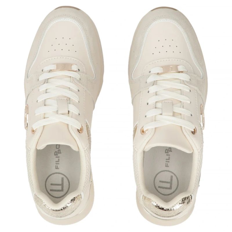 Women's leather shoes, sneakers, beige, Filippo DP7769 Filippo