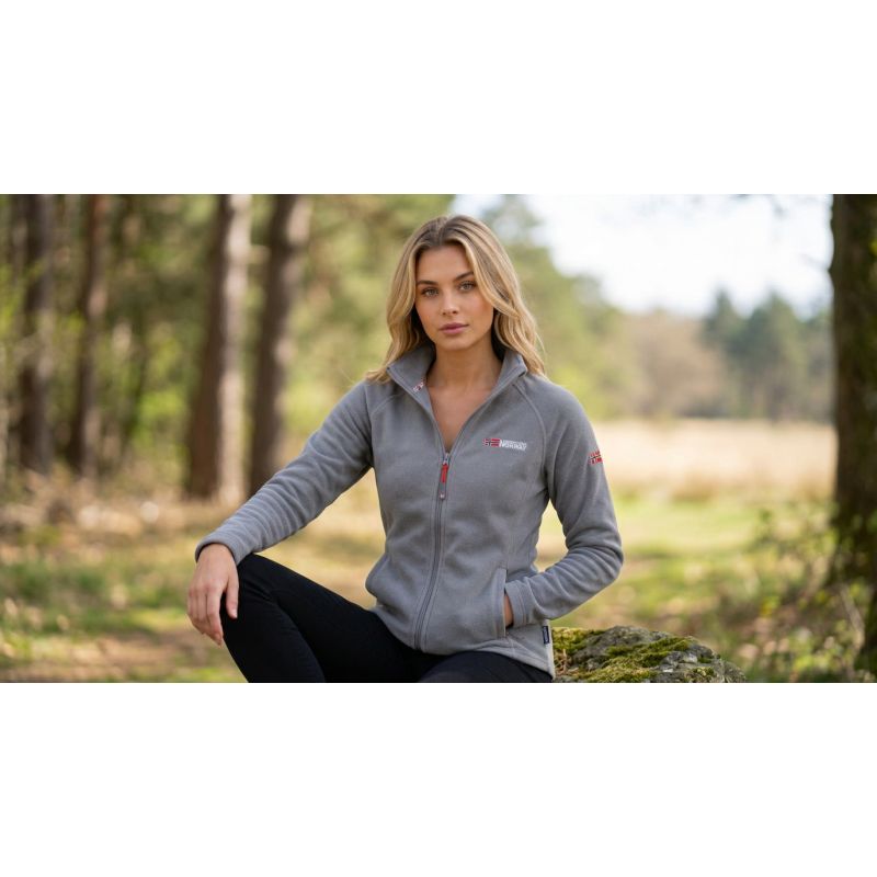 Geographical Norway TUG FZ DARK GREY DB LADY 268 Women’s Fleece Jacket (WA1727F/GN-DARK GREY)
