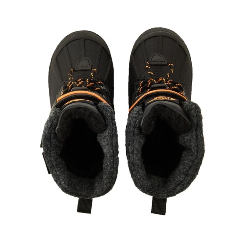 Lee Cooper Kids’ Winter Boots, Black Insulated Snow Boots with Velcro Fastener