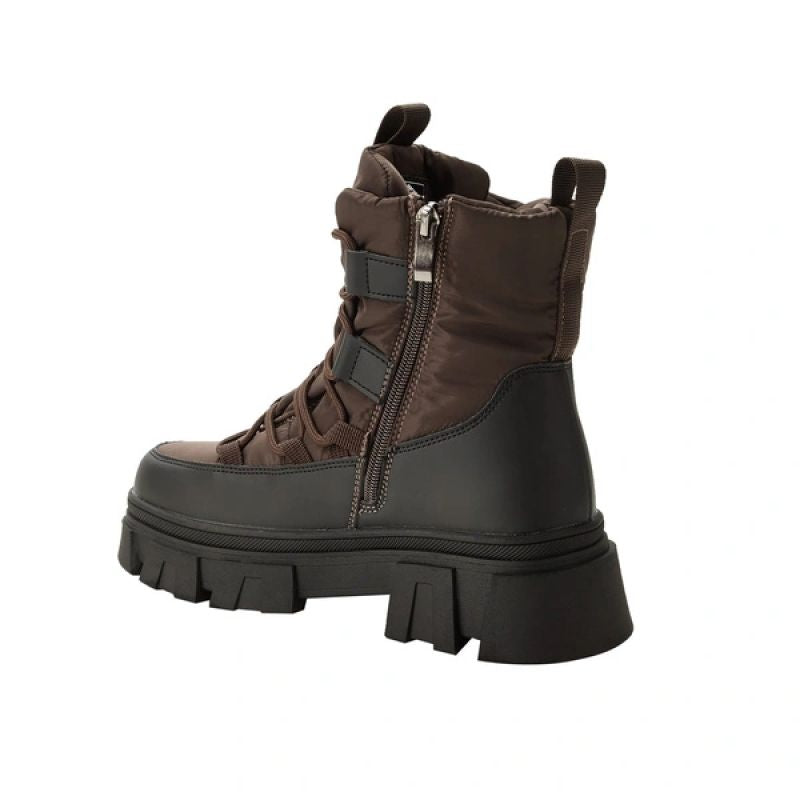 Lee Cooper Women’s Brown Winter Boots, Fleece-Lined Ankle Boots with Zip