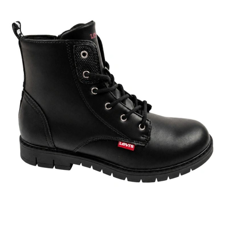 Levi's girls' Pasadene SE ankle boots, black, with zipper