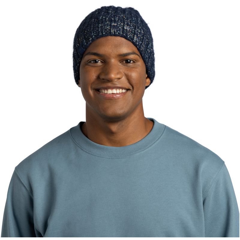 BUFF KNITTED & FLEECE BAND BEANIE DALIA NIGHT BLUE Hat