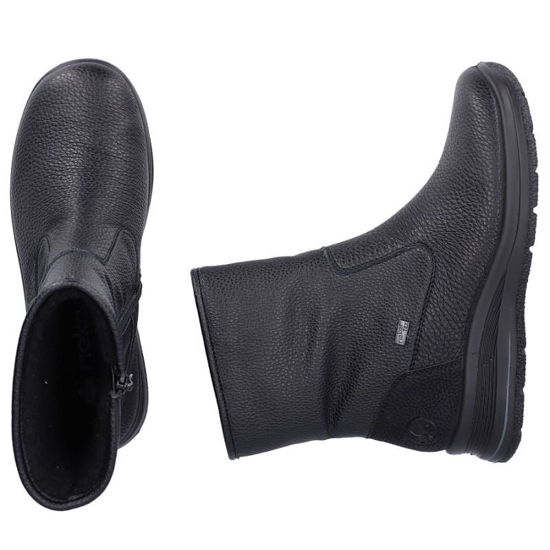 Rieker L7760-00 women's waterproof black ankle boots