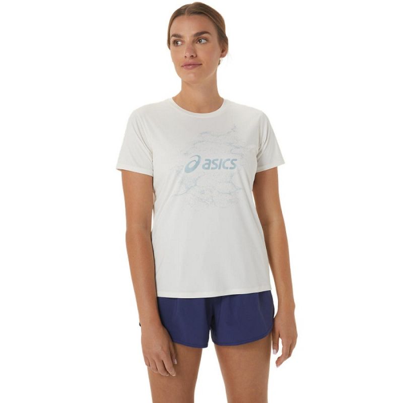Asics Nagino Graphic Run SS Top W 2012C752-100 T-shirt Clothing/Running Asics