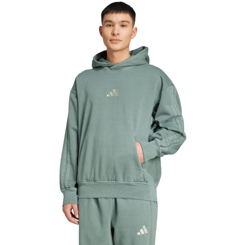 Men's adidas sweatshirt A SZN W FL HD green JL6538 In preparation Adidas