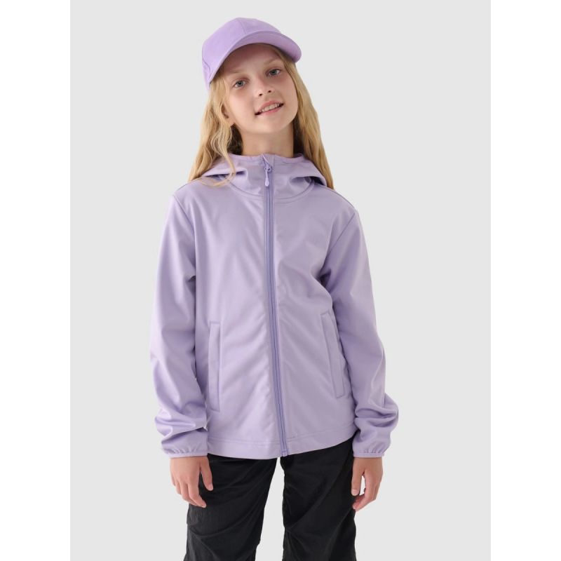Windproof softshell jacket with neodry 5000 membrane for girls 4F Junior 4FJWAW24TSOFF261-51S 4f